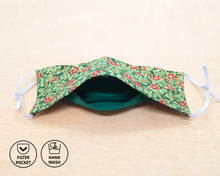 Load image into Gallery viewer, christmas-design-washable-face-mask-with-filter-pocket