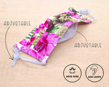 Load image into Gallery viewer, nose wire reusable mask with adjustable ear ties