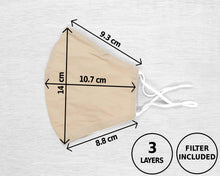 Load image into Gallery viewer, Slim Fit Beige Face Mask