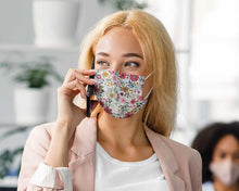 Load image into Gallery viewer, White Flower Adult Face Mask
