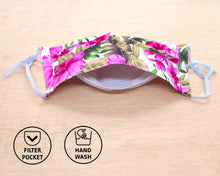 Load image into Gallery viewer, uk washable face mask with filter pocket
