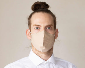 Slim Fit Beige Face Mask