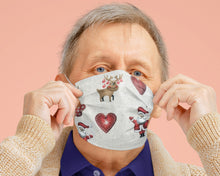 Load image into Gallery viewer, senior-man-wearing-christmas-reusable-face-mask
