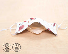 Load image into Gallery viewer, reusable-face-mask-with-filter-pocket-santas-design

