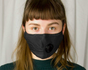 Black Face Mask with Valve