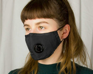 Black Face Mask with Valve